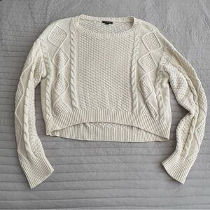 Wild Fable Ivory Cable Knit Sweater